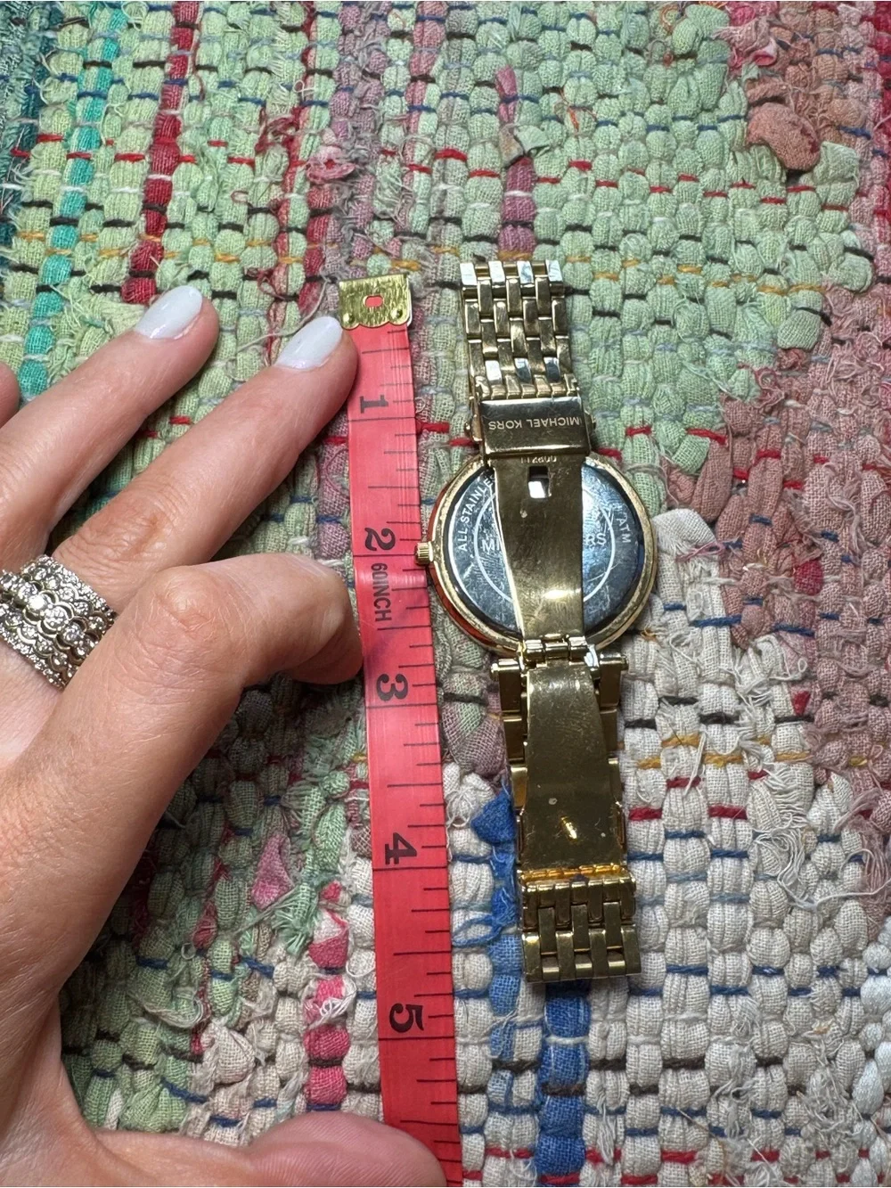 🌟 *LIKE NEW* Michael Kors Gold Crystal Diamond Bezel Watch (for‎ petite wrist)